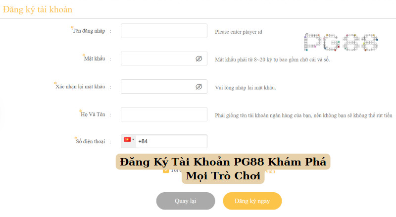 Cách đăng ký, đăng nhập nhanh chóng tại PG88